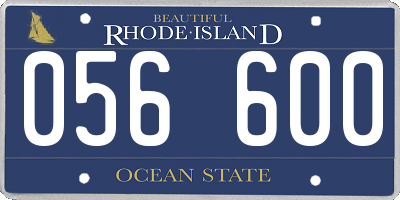 RI license plate 056600