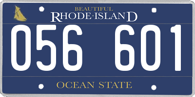 RI license plate 056601