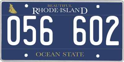 RI license plate 056602
