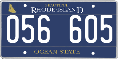 RI license plate 056605