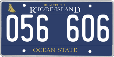 RI license plate 056606