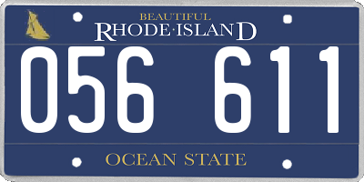 RI license plate 056611