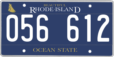 RI license plate 056612