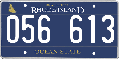 RI license plate 056613