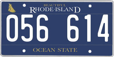RI license plate 056614