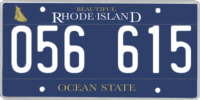 RI license plate 056615