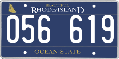 RI license plate 056619