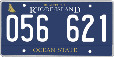 RI license plate 056621