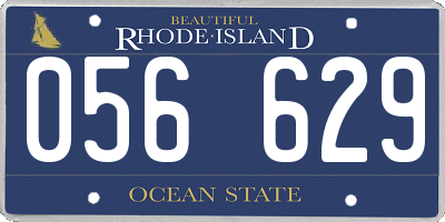 RI license plate 056629