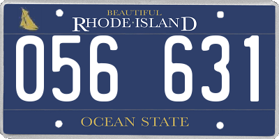 RI license plate 056631