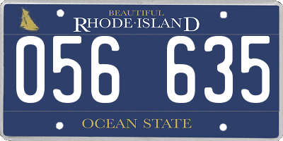 RI license plate 056635