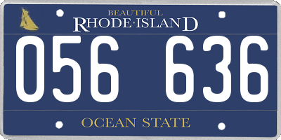 RI license plate 056636