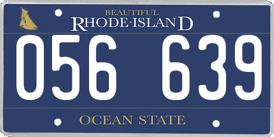 RI license plate 056639