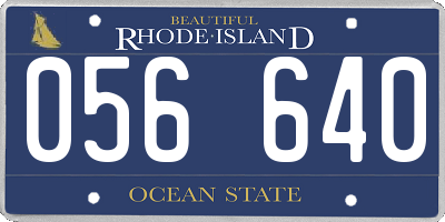 RI license plate 056640