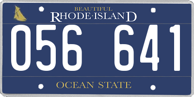 RI license plate 056641