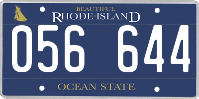 RI license plate 056644