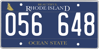 RI license plate 056648