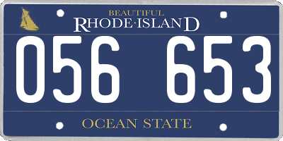 RI license plate 056653
