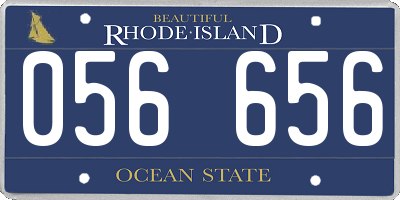 RI license plate 056656