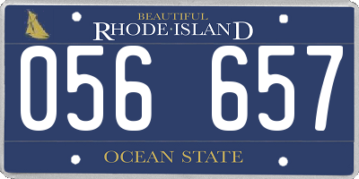 RI license plate 056657
