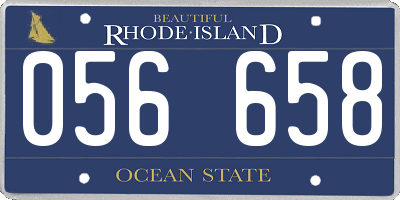 RI license plate 056658