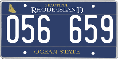 RI license plate 056659