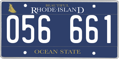 RI license plate 056661