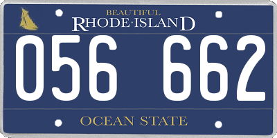 RI license plate 056662