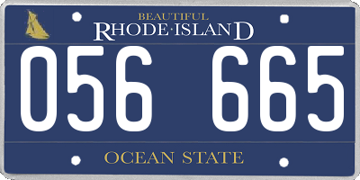 RI license plate 056665