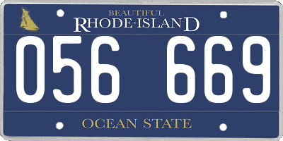 RI license plate 056669