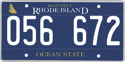 RI license plate 056672