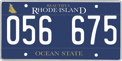 RI license plate 056675