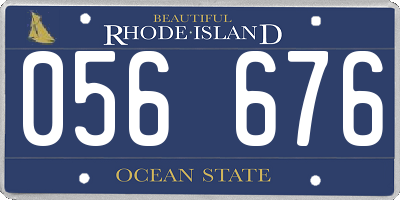RI license plate 056676