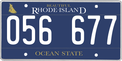 RI license plate 056677