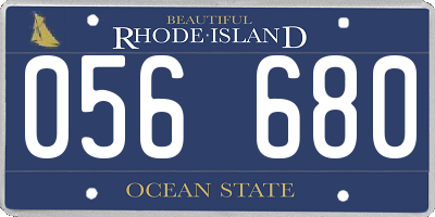 RI license plate 056680