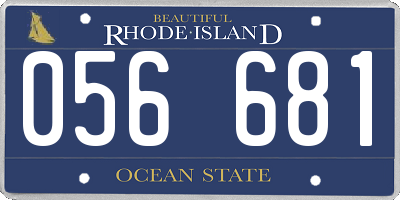 RI license plate 056681