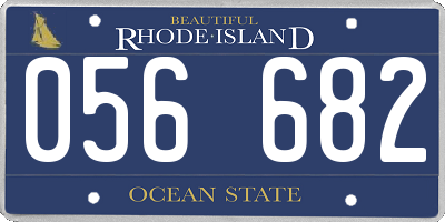 RI license plate 056682