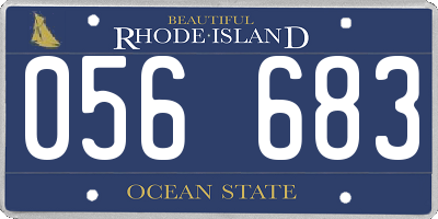 RI license plate 056683
