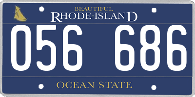 RI license plate 056686