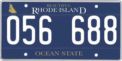 RI license plate 056688