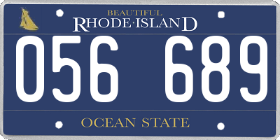 RI license plate 056689