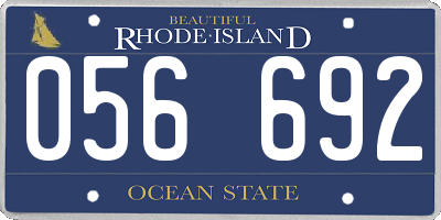 RI license plate 056692