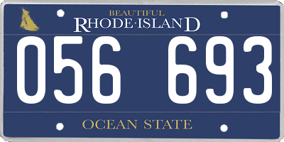 RI license plate 056693