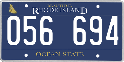 RI license plate 056694