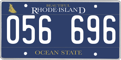 RI license plate 056696