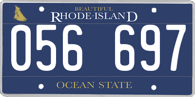 RI license plate 056697