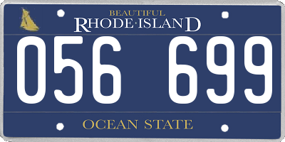 RI license plate 056699