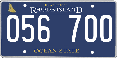 RI license plate 056700