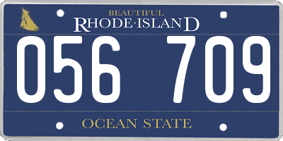 RI license plate 056709