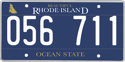 RI license plate 056711